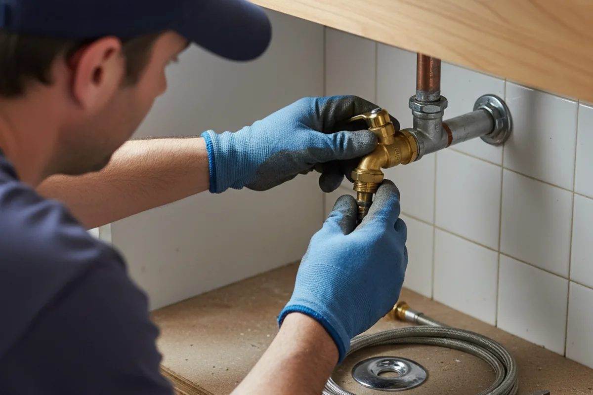 Shutoff valve and fitting work during Emergency Plumbing in Le Mars